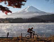 Eco Tours Japan Cycling and Mountaing Bikng Tours in Yamanashi, the Minami Alps, and Mt. Fuji World Heritage 5 lakes Area.