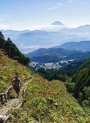 Eco Tours Japan hiking walking rural tours in Kofu Yamanashi Japan